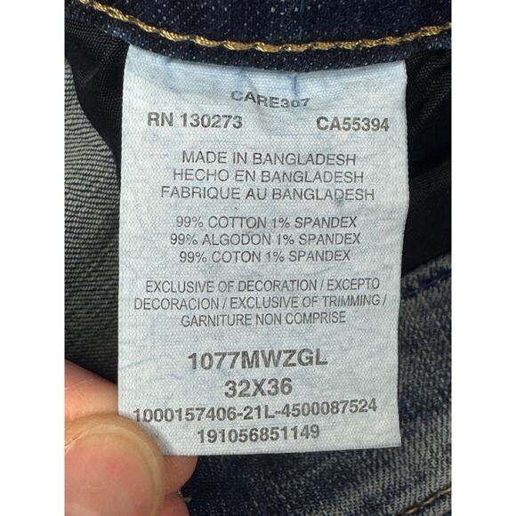 NWT Wrangler Retro Men's Slim Boot Blue Denim Jeans - Size 32x36 (32x35) - Picture 7 of 7